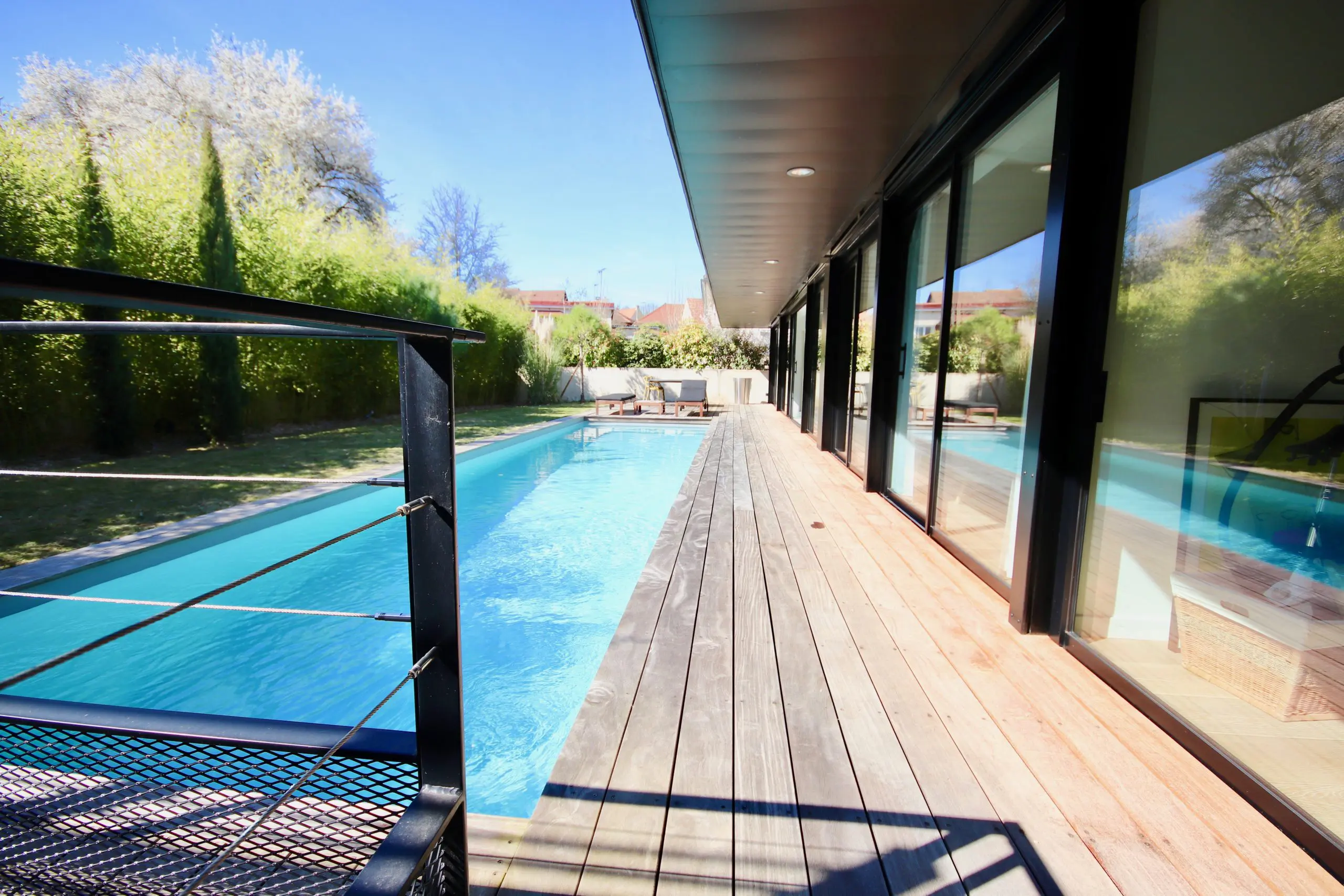 terrasse piscine glasshouse